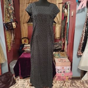 Access Black & White Polka Dot Dress‎ Maxi 10